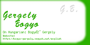 gergely bogyo business card